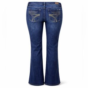 Seven7 Mid Rise Bootcut Jeans Womens 20W Plus Stretch Denim Blue 3039